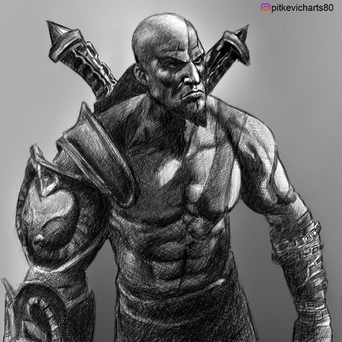 How to draw Kratos | God of War - Sketchok easy drawing guides